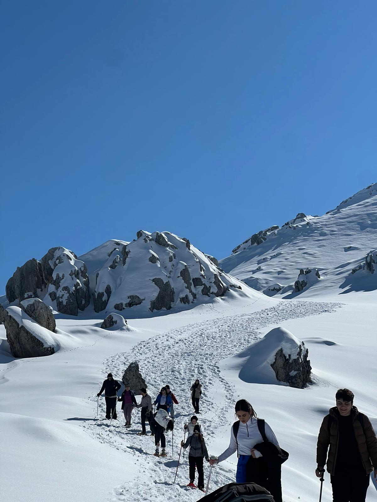 Snow hiking adventure